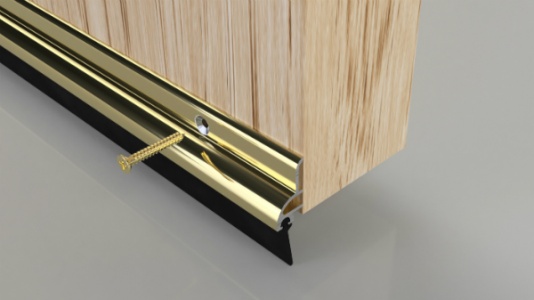 Gold Anodised Aluminium  Door Rubber Seal 838mm